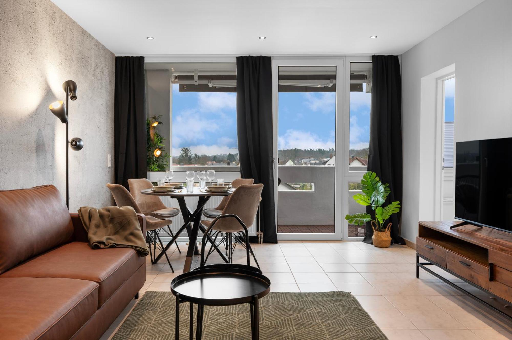 Apartmán Urban Jungle Industrial Parkplatz Balkon Business Dreieich Exteriér fotografie