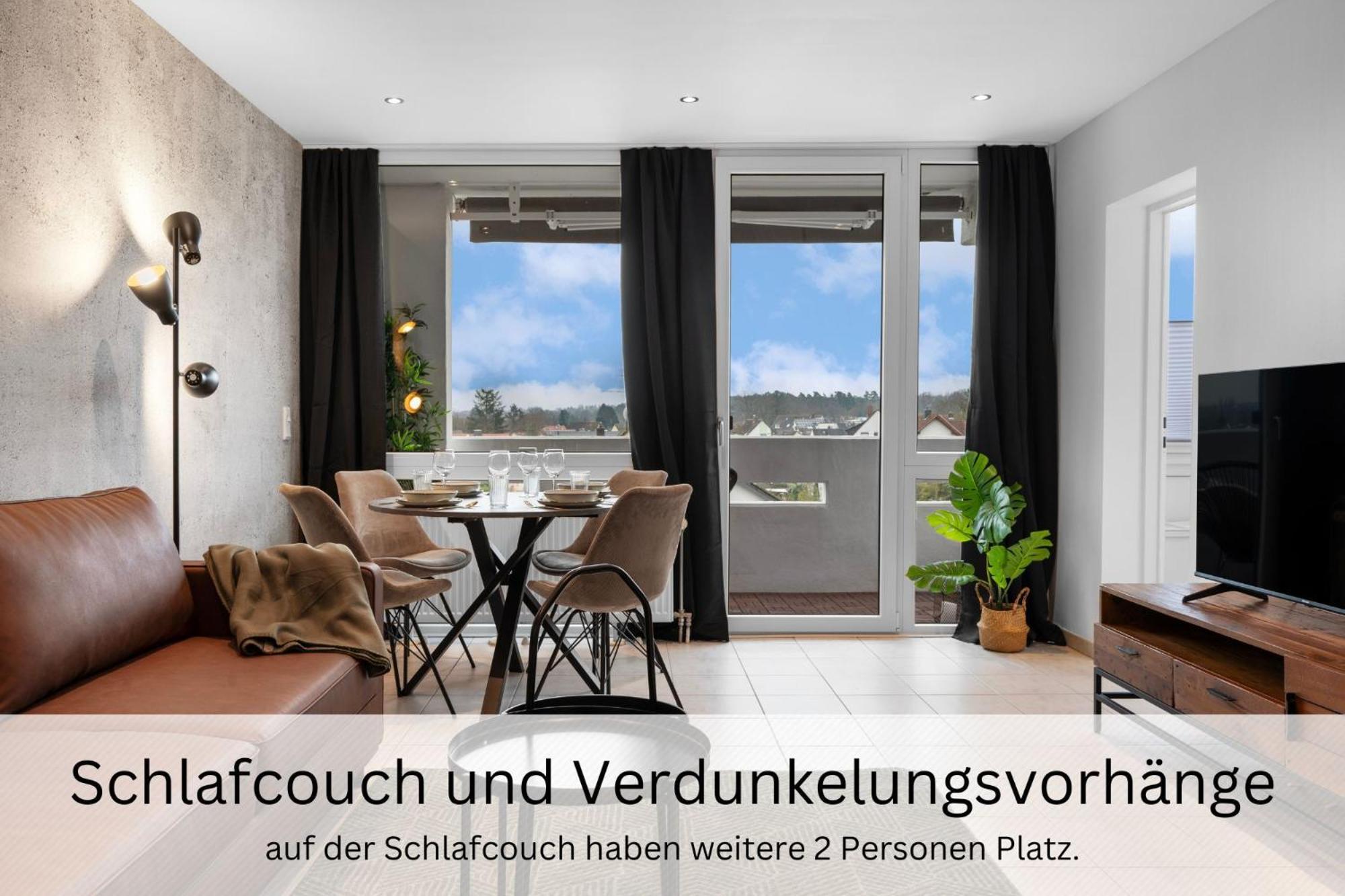 Apartmán Urban Jungle Industrial Parkplatz Balkon Business Dreieich Exteriér fotografie